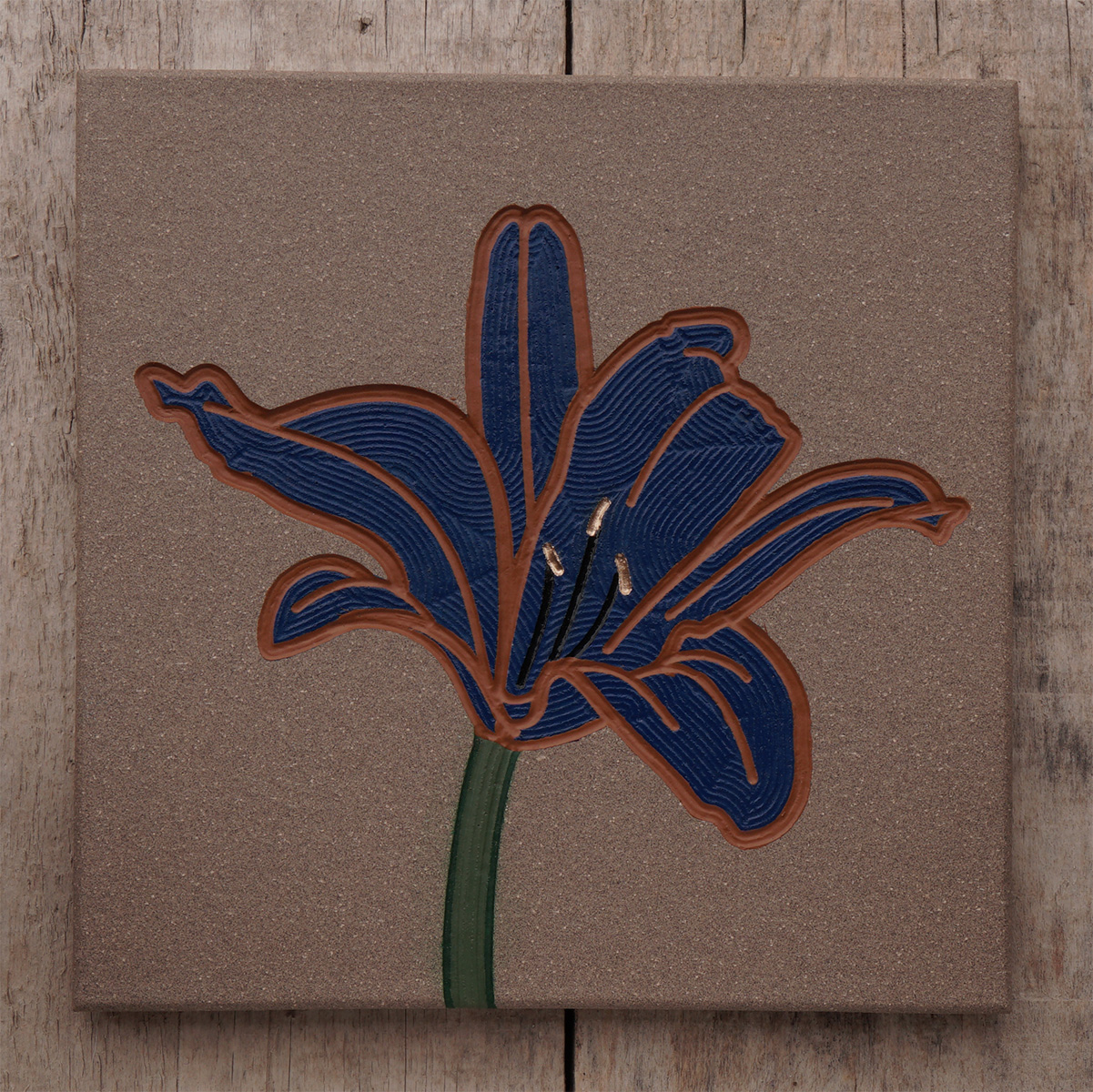Engraving: Blue Lily